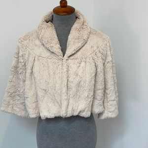 CAbi faux fur Alpine Shrug.